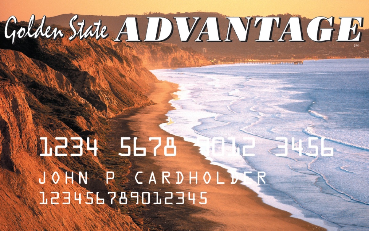 An example of a Golden State Advantage EBT card.