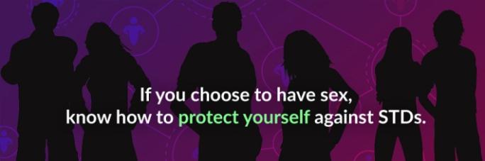 If you choose to have sex, know how to protect yourself against STD's. shadowbox image of couples 